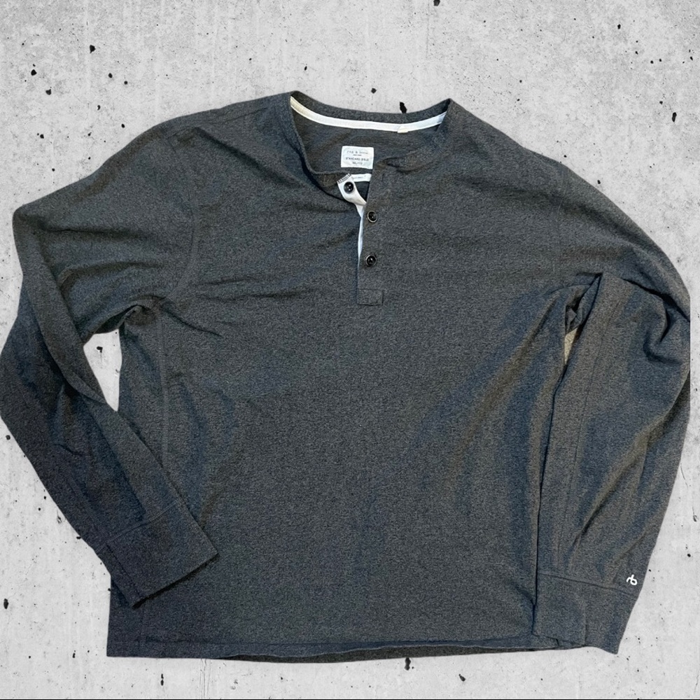 Rag & Bone Mens long sleeve Henley size xxl
